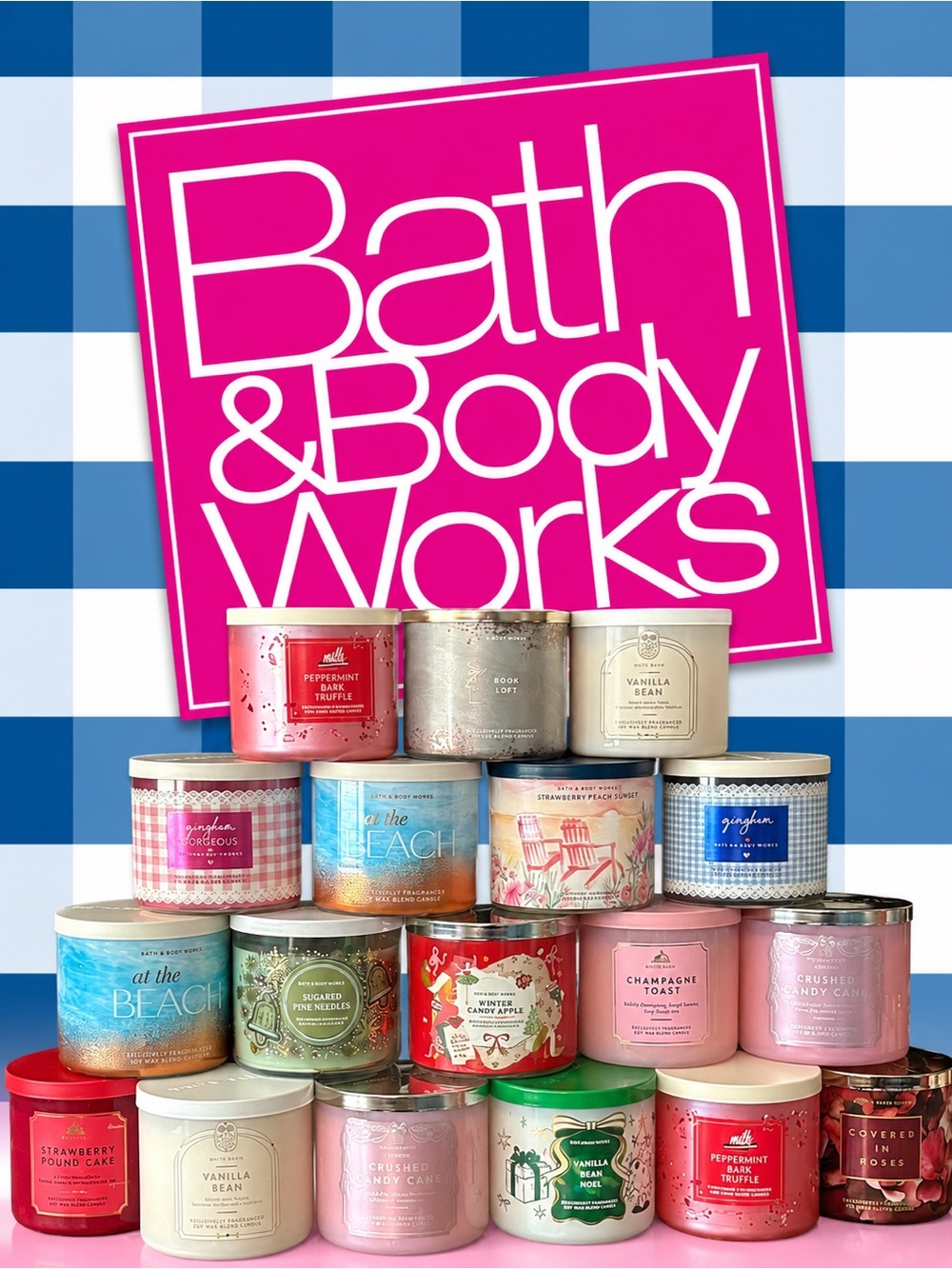Bath & Body Works 3 Wick Candles